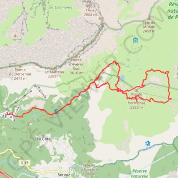 Tour de Pormenaz GPS track, route, trail