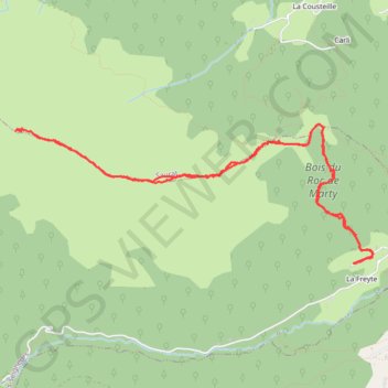 La Freyte-Sommet de Mentiès GPS track, route, trail