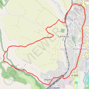 Boucle marvejols - La valette GPS track, route, trail