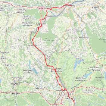 Salzbourg Braunau GPS track, route, trail