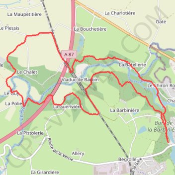 La barbinière - BARBIN Saint LAURENT Sur SEVRE GPS track, route, trail
