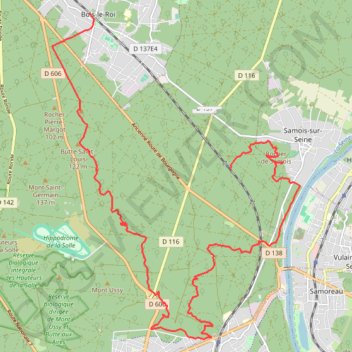 La Forêt Domaniale de Fontainebleau GPS track, route, trail