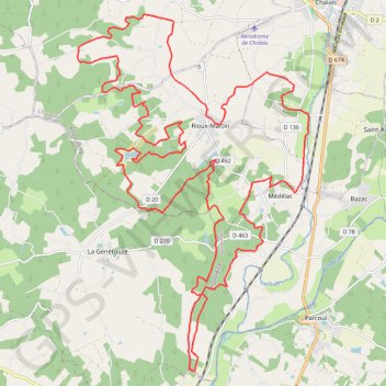 Rioux Martin 43 kms GPS track, route, trail