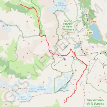 Traversée des Alpes - Étape 13 GPS track, route, trail