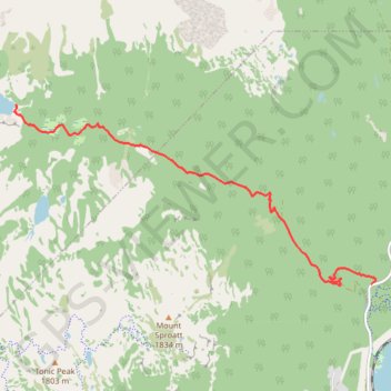Whistler - Rainbow Lake GPS track, route, trail