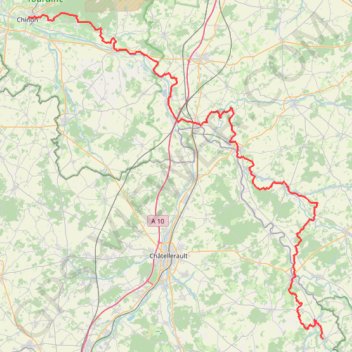 GR48 De Angles-sur-l'Anglin (Vienne) à Chinon (Indre-et-Loire) GPS track, route, trail