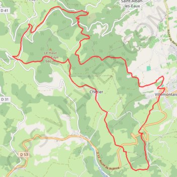 Autour du Haut de la Faye et du Haut de Sainte-Agathe - Villemontais GPS track, route, trail