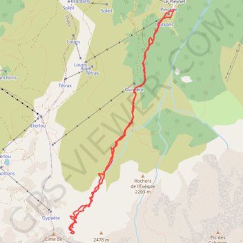 Vallon du Pra GPS track, route, trail