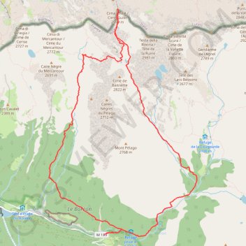 Guilié - Tour du Pelago GPS track, route, trail
