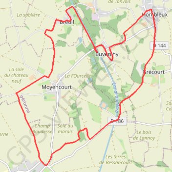 Circuit de la Croix Saint-Claude - Hombleux GPS track, route, trail