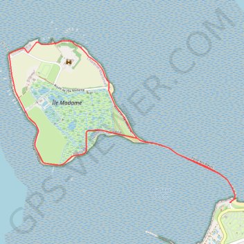 Parcours 6 - L'île Madame 7,5 km - 2 h GPS track, route, trail