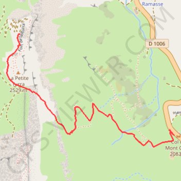 Fort de la Turra - Col du Mont Cenis GPS track, route, trail