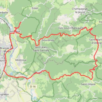 Brassac-Les-Mines - Monts d'Auvergne GPS track, route, trail
