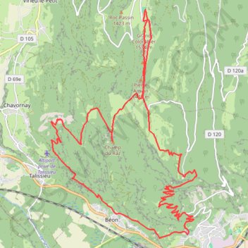 Culoz - Grand Colombier 28Km GPS track, route, trail