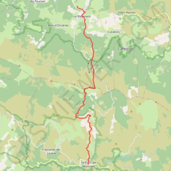 Pont de Montvert - Le Bleymard-Saint Jean du Bleym GPS track, route, trail