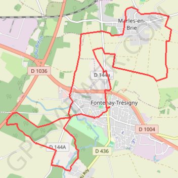 Randonnée Fontenay - Trésigny 77 GPS track, route, trail