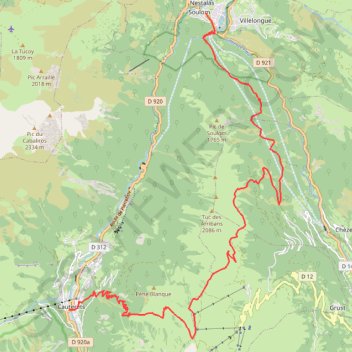 Traversee Soulom Riou Aulhères Lisey Cauterets GPS track, route, trail