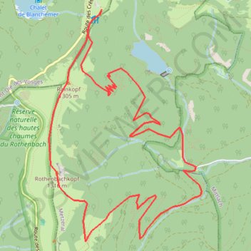 Rainkopf, Bateriekopf et Rothenbachkopf GPS track, route, trail