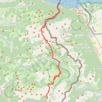 1ère étape de la Grande Traversée des Alpes GPS track, route, trail