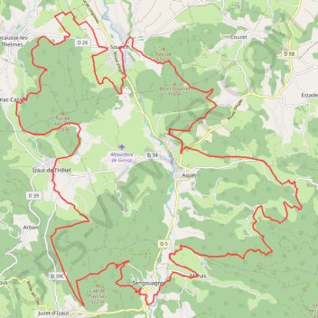 Montagnes Aspétoises GPS track, route, trail