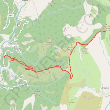 Rocca sparviéra - rocher de roccassiéra GPS track, route, trail