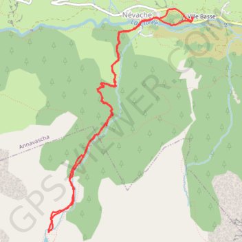 Névache, lac de Cristol GPS track, route, trail