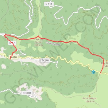 Cap de Carmil GPS track, route, trail
