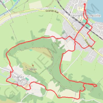Vaivre-et-Montoille GPS track, route, trail
