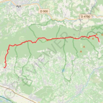 Traversée du Grand Lubéron GPS track, route, trail