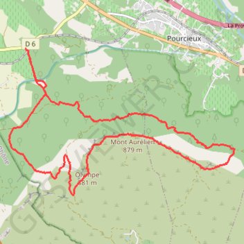 Mont Aurelien depuis Trets GPS track, route, trail