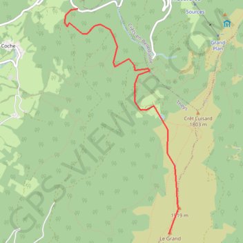 Grand Rocher GPS track, route, trail