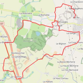 Circuit de Montboucher - Montreuil-le-Gast GPS track, route, trail