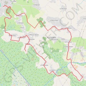 Boucle de Croazac - Crossac GPS track, route, trail