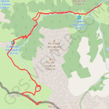 Cirque de Lescun, la crête du lac de Chourique GPS track, route, trail