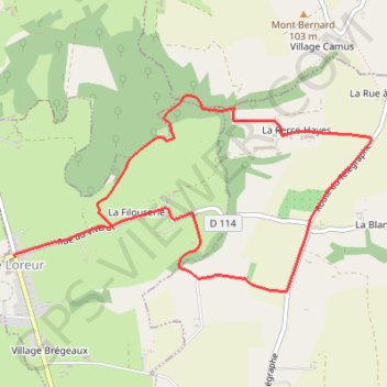 La jambe de Loup - Le Loreur GPS track, route, trail