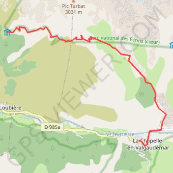 Tour des Écrins, de La Chapelle aux Souffles GPS track, route, trail