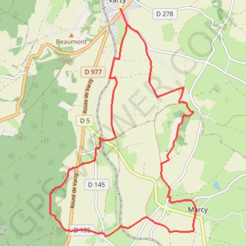 Circuit des lavoirs - Varzy GPS track, route, trail