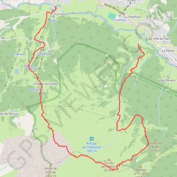 Col de la Corne GPS track, route, trail