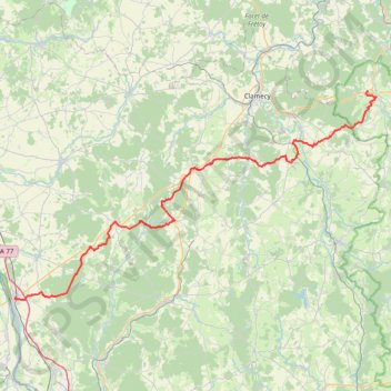 De Vézelay à La Charité-sur-Loire GPS track, route, trail