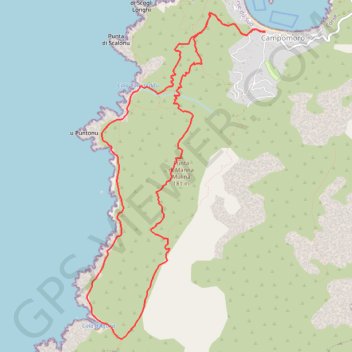 Boucle de Manna Mulina depuis le Belvédère de Campomoro (Corse) GPS track, route, trail