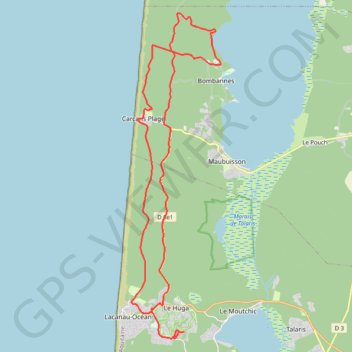 LACANAU 4 GPS track, route, trail
