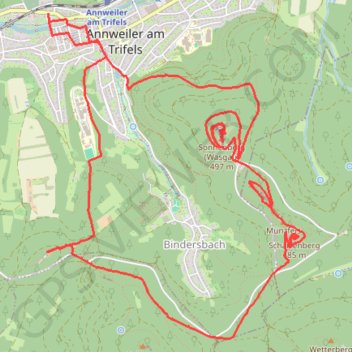Balade autour du château de Trifels GPS track, route, trail