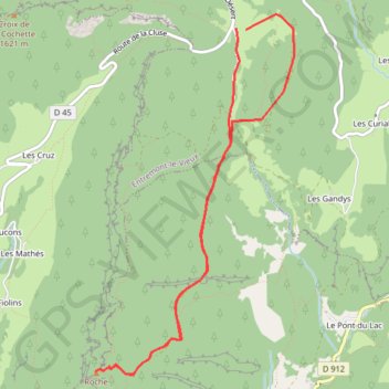 La Roche Vérand au départ des Déserts (Entremont le Vieux) GPS track, route, trail