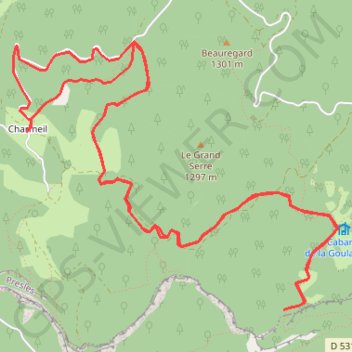 Le hameau de la Goulandière GPS track, route, trail