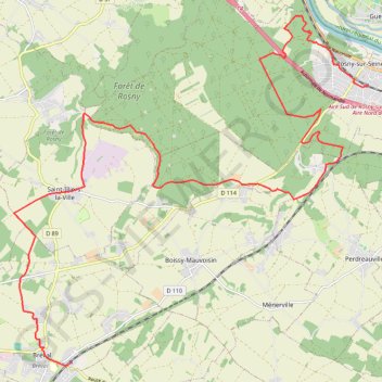 Bréval-Rosny GPS track, route, trail