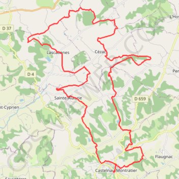 Castelnau-Montratier GPS track, route, trail