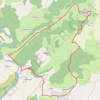 28 Les terrasses de Chilhac GPS track, route, trail