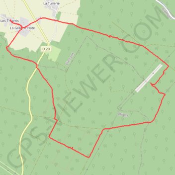 Rando limite Dixmont-Joigny GPS track, route, trail