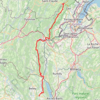 GR9 De Mijoux (Ain) à Yenne (Savoie) (2020) GPS track, route, trail