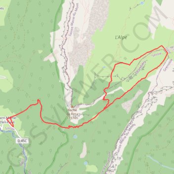 Croix de l'alpe GPS track, route, trail